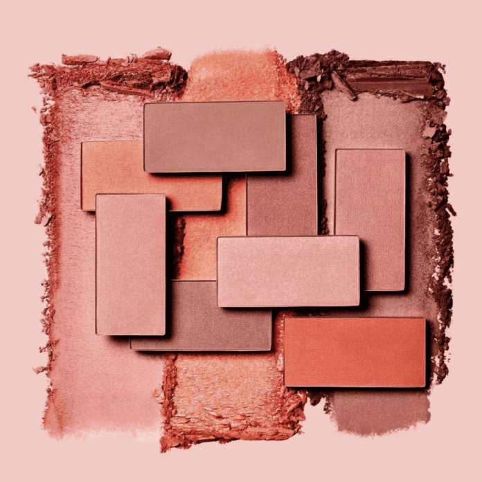 Fotografia de mosaico de blush, utilizada para ilustrar publicação sobre blush mary kay.