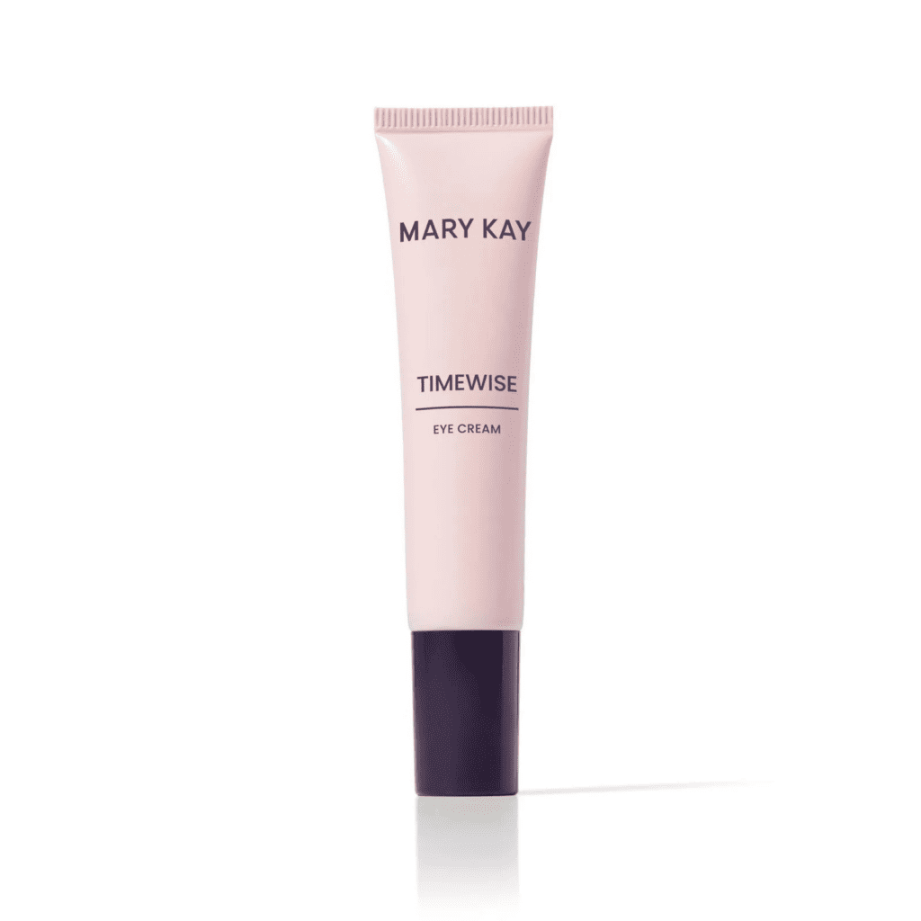 Fotografia do Creme para Área dos Olhos TimeWise® 14g, utilizada para ilustrar artigo sobre a linha Mary Kay Timewise.
