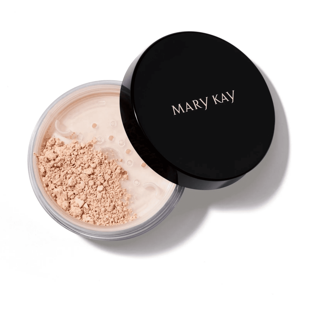 Fotografia do Pó Finalizador Acabamento Acetinado Mary Kay®, utilizada para ilustrar artigo sobre pó compacto Mary Kay.